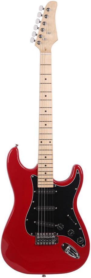New Burning Fire Electric Guitar with Black Pickguard 20W AMP Red