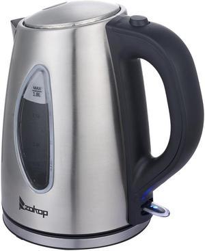 1500W 1.8L Stainless Steel Electric Hot Water Kettle Tea Pot, Silver