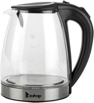 1.8L Electric Kettle Glass Kettle, Fast Boiling with Auto Shut off, Boil-Dry Protection