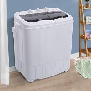 Auertech Portable Washing Machine 20lbs Mini Twin Tub Compact  Semi-Automatic Washer Spinner Combo with Drain Pump 