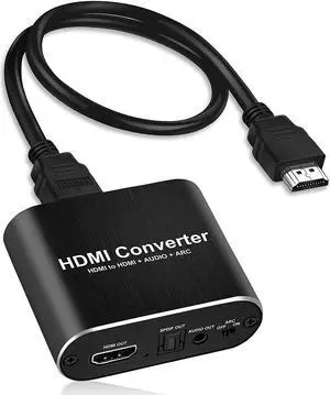 avedio links 4K HDMI Audio Extractor HDMI to HDMI + Optical Toslink SPDIF + 3.5mm AUX Stereo Audio Out HDMI Audio Converter Adapter Splitter Support 4K@60Hz HDCP1.4 Full HD 1080P 3D