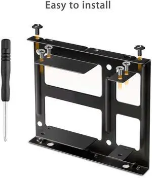 2.5" Hard Drives Dual SSD HDD to 3.5" Mounting Bracket Kit Drive Bay Adapter with Internal Hard Disk Drive SATA Power Cables Compatible with SATA 3.0