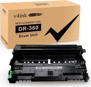 V4INK Compatible Drum Replacement for DR360 DR-360 Drum Unit for Brother DCP-7040 DCP-7030 HL-2140 HL-2170W HL-2150N MFC-7340 MFC-7345N MFC-7440N MFC-7840W Printer, Black 1 Pack, 12000 Pages