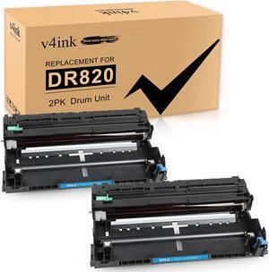 v4ink DR820 Compatible Drum Replacement for Brother DR820 DR-820 Drum Unit use with HL-L6200DW L6200DWT L5100DN L5200DWT L5200DW L6300DW MFC-L5900DW L6700DW L5800DW L5700DW DCP-L5500DN Printer 2 Packs