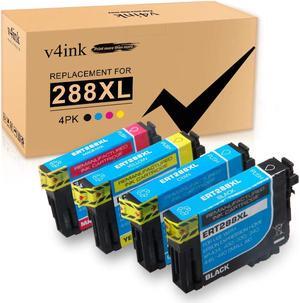 v4ink Ink Cartridges Replacement for Epson 288XL T288XL 288 T288 Ink for Expression XP-330 XP-340 XP-430 XP-434 XP-440 XP-446,4 Pack