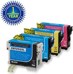 4PK 252XL T252XL Ink Cartridge Compatible for Epson Expression WF-3640 WF-3630 WF-3620, Epson Workforce WF-7710 WF-7610 WF-7620 WF-7110 WF-7720 WF-7210