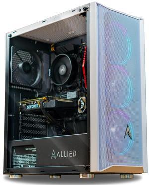 Allied Gaming Patriot Desktop PC: AMD Ryzen 5 4500, Nvidia GeForce GTX 1050 Ti, 16GB DDR4 3200MHz, 1TB PCIe NVMe SSD, B450M Motherboard, 750 Watt Power Supply, ARGB Fans, WiFi Ready