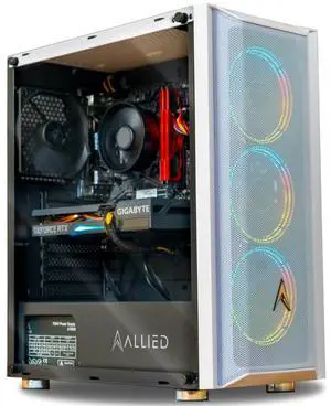 Allied Gaming Patriot Desktop PC: AMD Ryzen 5 3600, Nvidia RTX 3060, 16GB DDR4 3200MHz, 500GB PCIe NVMe SSD, B450M Motherboard, 750 Watt Power Supply, ARGB Fans, WiFi Ready Allied Gaming Patriot Desktop PC: AMD Ryzen 5 3600, Nvidia RTX 3060, 16GB DDR4 3200MHz, 500GB PCIe NVMe SSD, B450M Motherboard, 750 Watt Power Supply, ARGB Fans, WiFi Ready