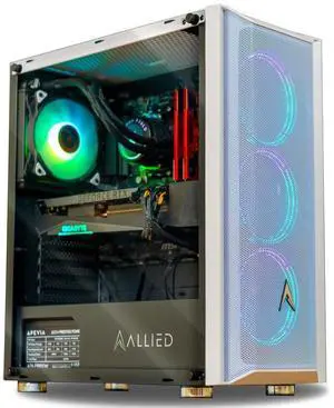 Allied Gaming Patriot Desktop PC: Intel Core i7-10700K, AMD Radeon RX 6800, 16GB DDR4 3200MHz, 500GB PCIe NVMe SSD, B460M Motherboard, 750 Watt Power Supply, ARGB Fans, WiFi Ready