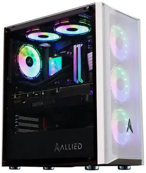 Allied Gaming Patriot Desktop PC: AMD Ryzen 7 5800X, AMD RX 580, 16GB DDR4 3200MHz, 1TB PCIe NVMe SSD, A520M Motherboard, 750 Watt Power Supply, ARGB Fans, WiFi Ready