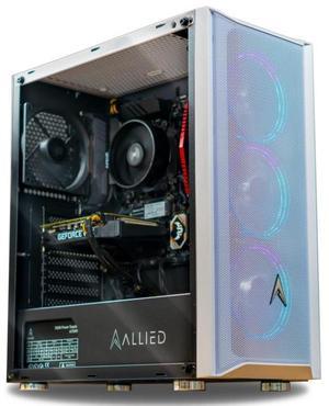 Allied Gaming Patriot Desktop PC: AMD Ryzen 5 4500, Nvidia GeForce GTX 1660 Super, 16GB DDR4 3200MHz, 1TB PCIe NVMe SSD, B450M Motherboard, 750 Watt Power Supply, ARGB Fans, WiFi Ready
