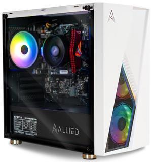 Allied Gaming Stinger Desktop PC: AMD Ryzen 5 5600G, AMD Radeon RX Vega 7 Graphics, 16GB DDR4 3200MHz, 500GB PCIe NVMe SSD, A520M Motherboard, 750 Watt Power Supply, ARGB Fans, WiFi Ready