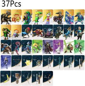 37 PCS Zelda Amiibo Cards,Zelda & Loftwing NFC Tags Amiibo Card, Zelda Tears of the Kingdom Amiibo For Switch Game Card