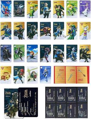 28 PCS Mini NFC Card Zelda Series, Small Cards for The Legend of Zelda Breath of The Wild for NFC Amiibo Card fits For Nintendo Switch Oled 3DS Wii Skyward Sword Linkage Game Collection Cards