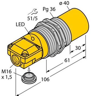 NI40-G47SR-FZ3X2 13428 Inductive sensor NI40-G47SR-FZ3X2 13428 Inductive sensor