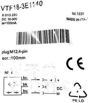 SICK VTF18-3E1140 Photoelectric proximity sensor,NPN ,New