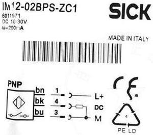 SICK IM18-20NPS-ZC1 Inductive proximity sensors New