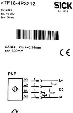 SICK VTF18-4N3212 Photoelectric retro-reflective sensor ,NPN ,New