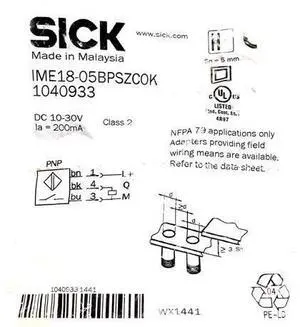 SICK IME18-05BPSZCOK Inductive proximity sensors ,PNP,New SICK IME18-05BPSZCOK Inductive proximity sensors ,PNP,New