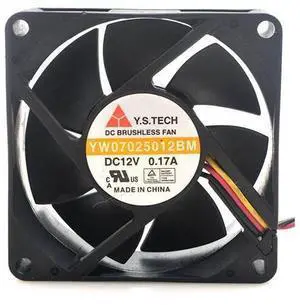NEW original Y.S TECH YW07025012BM DC 12V 0.17A 7cm 70mm 3-Pin 70x25mm Cooler Fan NEW original Y.S TECH YW07025012BM DC 12V 0.17A 7cm 70mm 3-Pin 70x25mm Cooler Fan