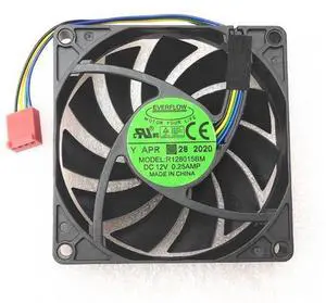 NEW Everflow R128015BM 8CM 8015 4-wire temperature control speed double ball 12V 0.25A silent fan NEW Everflow R128015BM 8CM 8015 4-wire temperature control speed double ball 12V 0.25A silent fan