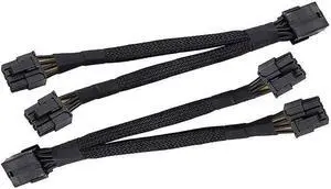 2PCS GPU PCIe 8 Pin Female to Dual 2X 8 Pin (6+2) Male PCI Express Power Braided Y-Splitter Extension Cable,20cm 2PCS GPU PCIe 8 Pin Female to Dual 2X 8 Pin (6+2) Male PCI Express Power Braided Y-Splitter Extension Cable,20cm