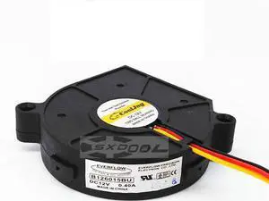 EVERFLOW B126015BU DC 12V 0.40A 6cm CPU AMD AIO turbo fan 6015 3-wire 6200RPM EVERFLOW B126015BU DC 12V 0.40A 6cm CPU AMD AIO turbo fan 6015 3-wire 6200RPM