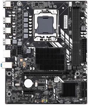 X58M 2.0 Computer Motherboard, 1366-Pin Xeon CPU X5650 5670 Supports DDR3 ECC Memory Game Kit Motherboard