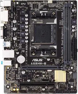 ASUS A68HM-E Socket FM2/FM2+ DDR3 32GB Micro ATX Motherboard