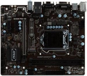 MSI B250M PRO-VD Intel B250 LGA 1151 DDR4 32GB Micro ATX Motherboard