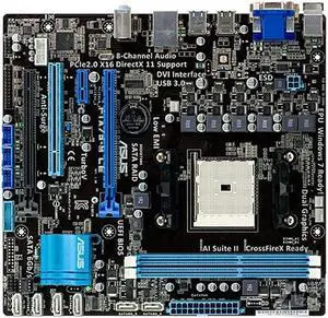 ASUS F1A75-M LE Socket FM1 DDR3 32GB Micro ATX Motherboard