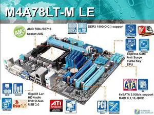 ASUS M4A78LT-M LE Socket AM3 DDR3 8GB Micro ATX Motherboard