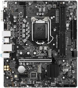MSI H510M-A PRO Intel H510 LGA 1200 DDR4 64GB Micro ATX Motherboard