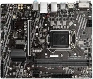 MSI H410M-A PRO Intel H410 LGA 1200 DDR4 64GB Micro ATX Motherboard