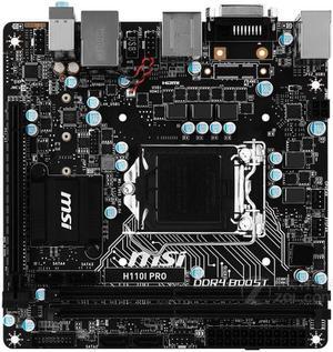 MSI H110I PRO Intel H110 LGA 1151 DDR4 32GB Mini-ITX Motherboard