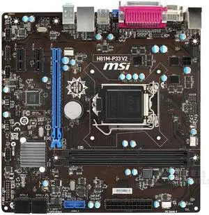MSI H81M-P33 V2 Intel H81 LGA 1150 DDR3 16GB Micro ATX Motherboard