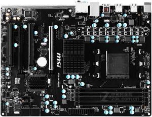 MSI 970A-G43 PLUS AMD 970 Socket AM3/AM3+ DDR3 32GB ATX Motherboard