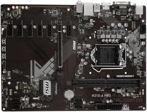 MSI H310-A PRO Intel H310 LGA 1151 DDR4 32GB ATX Motherboard