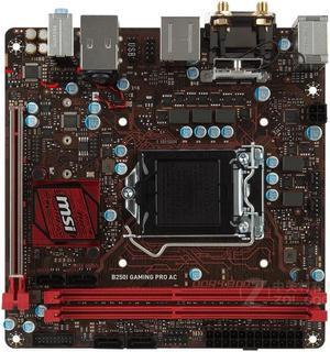 MSI B250I GAMING PRO AC Intel B250 LGA 1151 DDR4 32GB Mini-ITX Motherboard