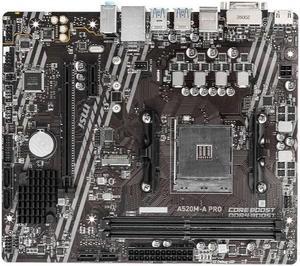 MSI A520M-A PRO AMD A520 Socket AM4 DDR4 64GB Micro ATX Motherboard