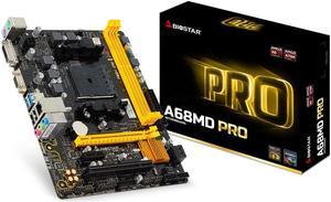 BIOSTAR A68MD PRO FM2+/FM2 DDR3-2600/1066 SATA3 6Gb/s USB 3.0 ATX AMD Motherboard