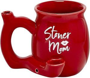 stoner mom mug - Red with white logo