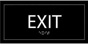 Lorell Sign, Architectural, Exit, 4"Wx3/5"Lx8"H, Black (LLR02662)