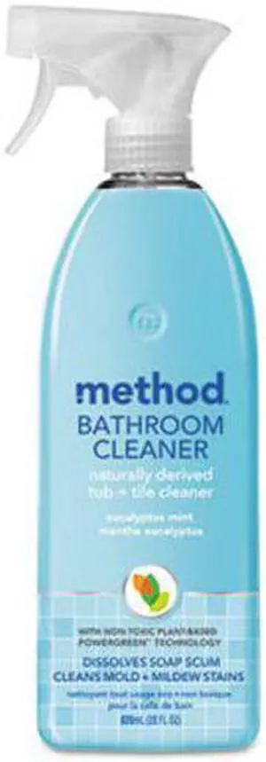 Method Tub & Tile Bathroom, Eucalyptus Mint, 28 oz Bottle, 8/Carton (MTH00008CT) Method Tub & Tile Bathroom, Eucalyptus Mint, 28 oz Bottle, 8/Carton (MTH00008CT)