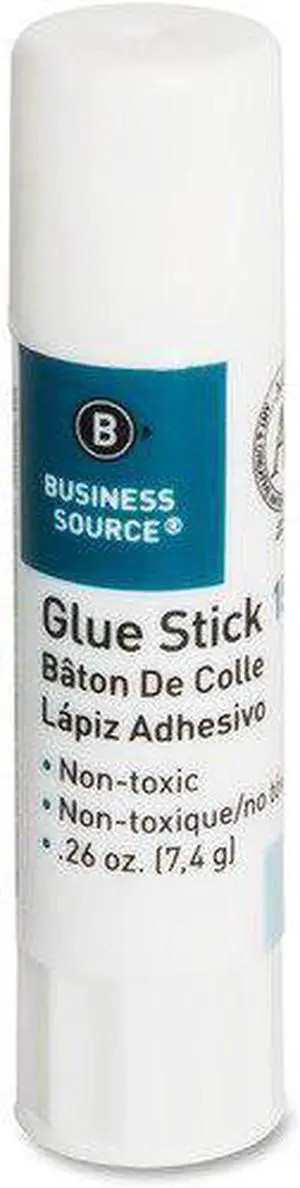 Business Source Permanent Glue Sticks, 0.26 oz, Clear, 30 Sticks (BSN00330)