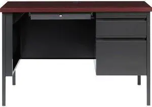 Lorell Right Pedestal Desk, Steel, 45-1/2"x24"x29-1/2", MY/CCL (LLR66949)