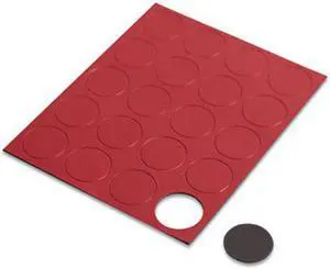 U Brands Heavy-Duty Board Magnets, Circles, Red, 0.75", 20/Pack (UBRFM1604)