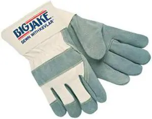 MCR SAFETY 1700XL Leather Gloves, Cowhide, Safety Cuff, Wing Thumb, Full