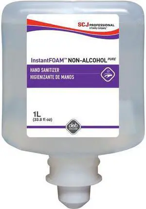 SC Johnson Hand Sanitizer, Foam, Non-Alcohol, 1 Liter, 6/Ct, Clear (SJN55857)