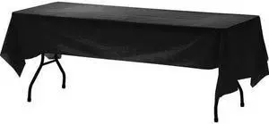 Genuine Joe Table Cover, Plastic, 54"X108", 6/Pk, Black (GJO00068)